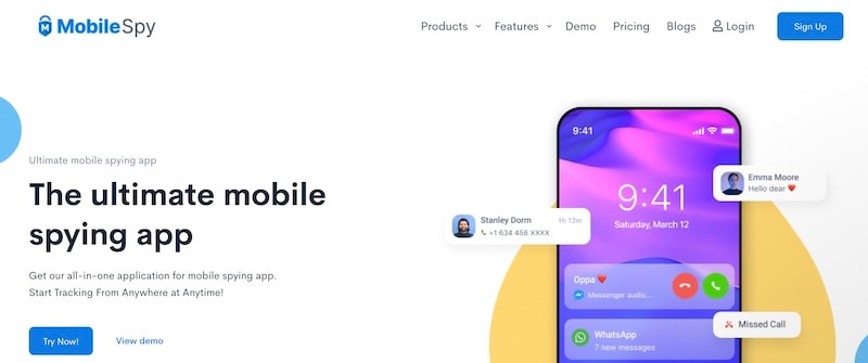 تطبيق التجسس على الهاتف mobilespy
