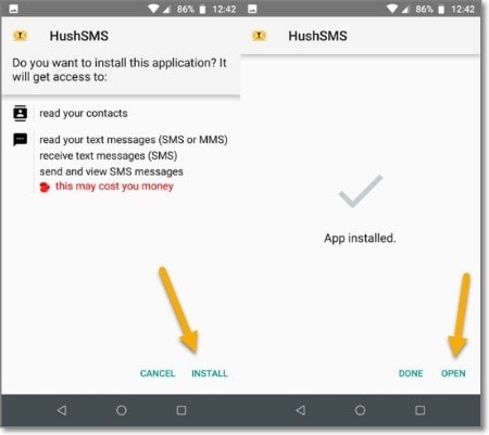 hushsms apk frp خطوات الفتح 3