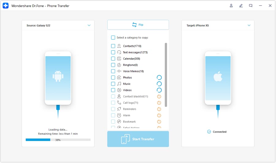 set android ios device path