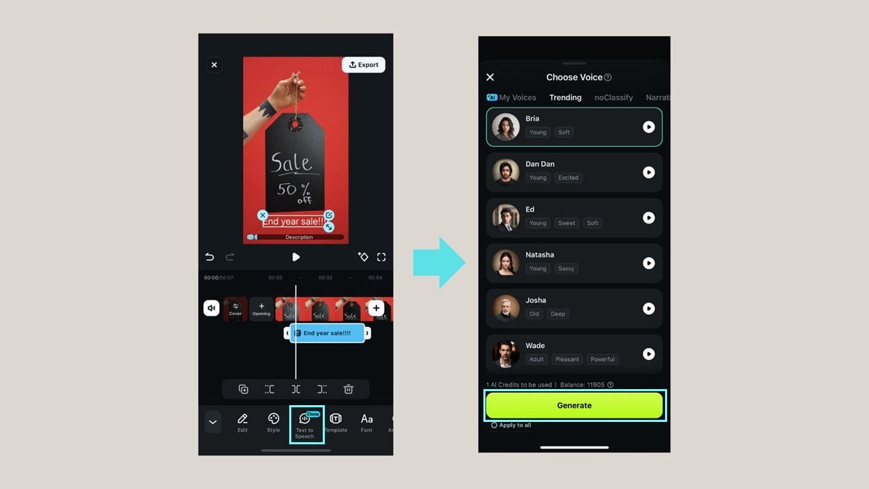 use the text-to-speech tool