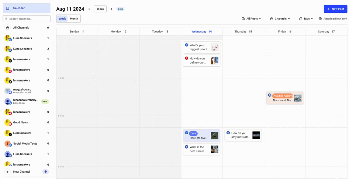 editing and rescheduling a post