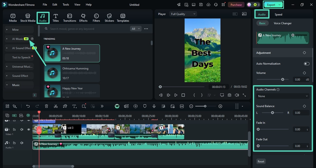 generate ai audio and adjust