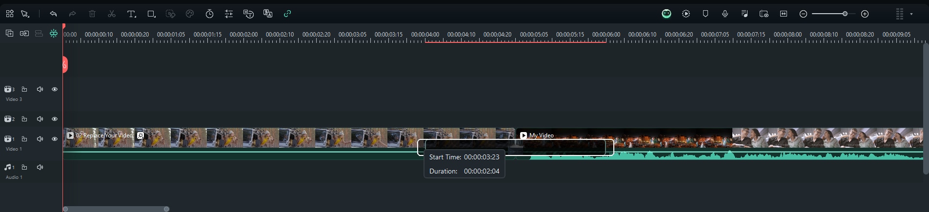 Drag start or end point
