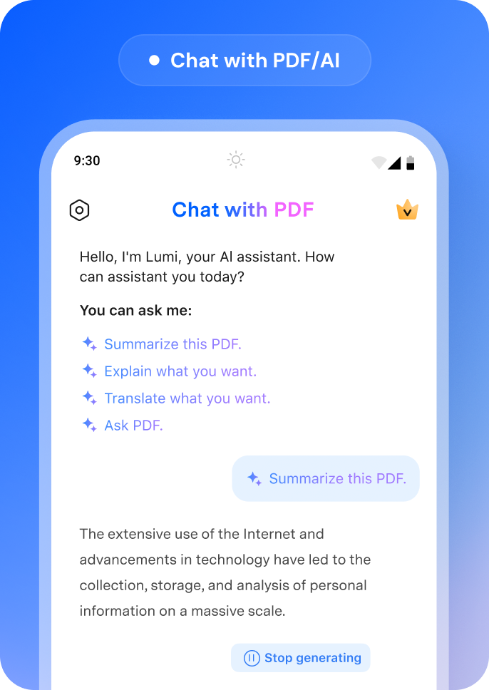 ai chat with pdf on android phone