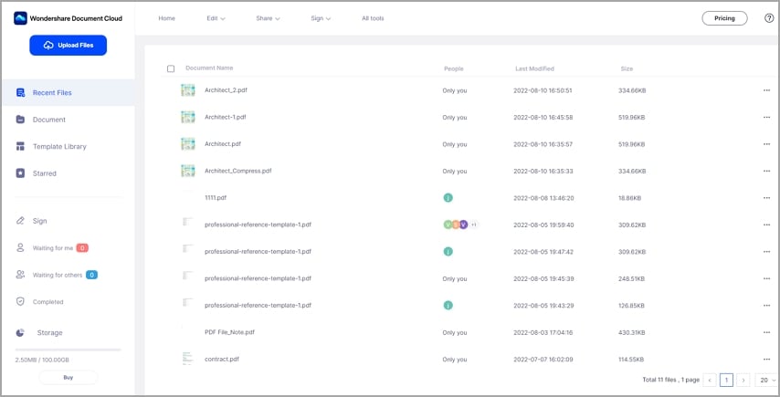 send pdf in messenger wondershare cloud