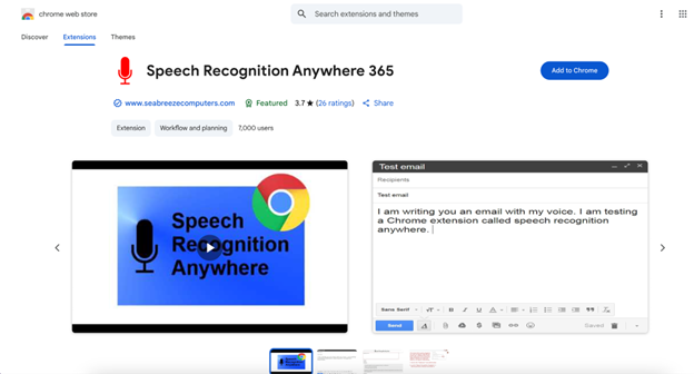  speech recognition anywhere 365