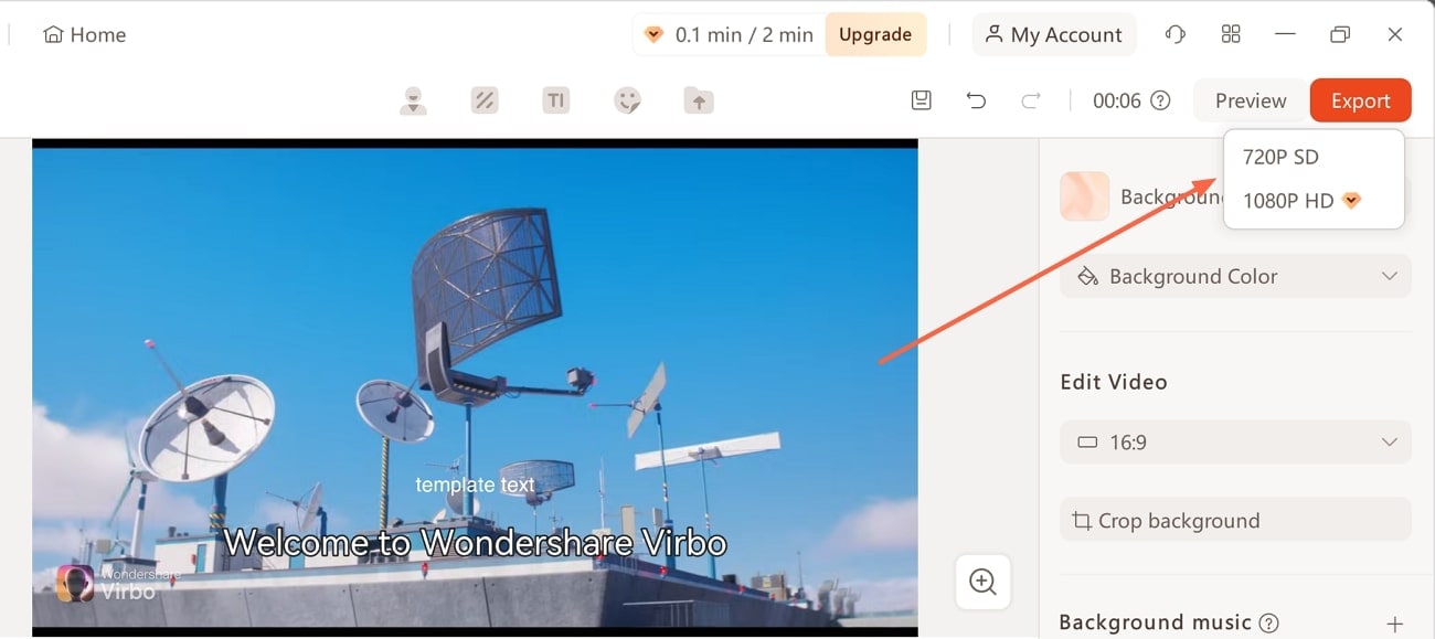 export final video from virbo